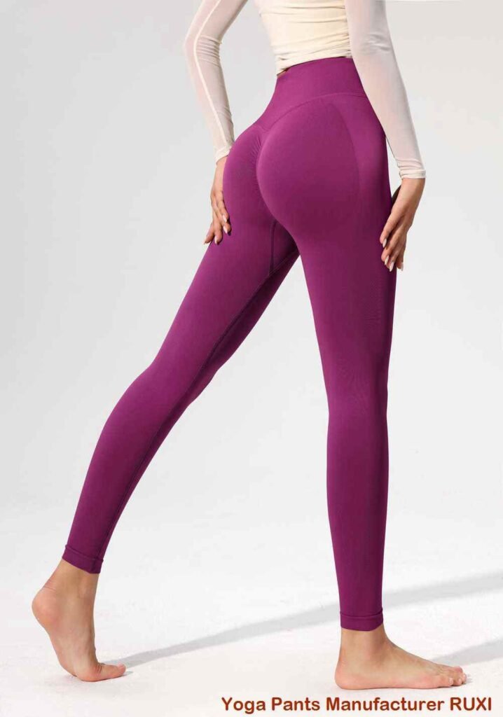 Quần legging ống loe màu nâu Quần tập yoga cạp cao Ruxi