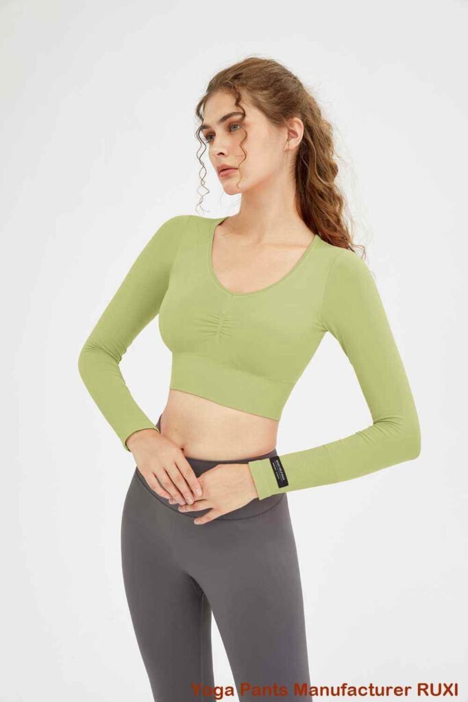 Quần tập yoga bootcut lót lông cừu ấm áp Ruxi vn638