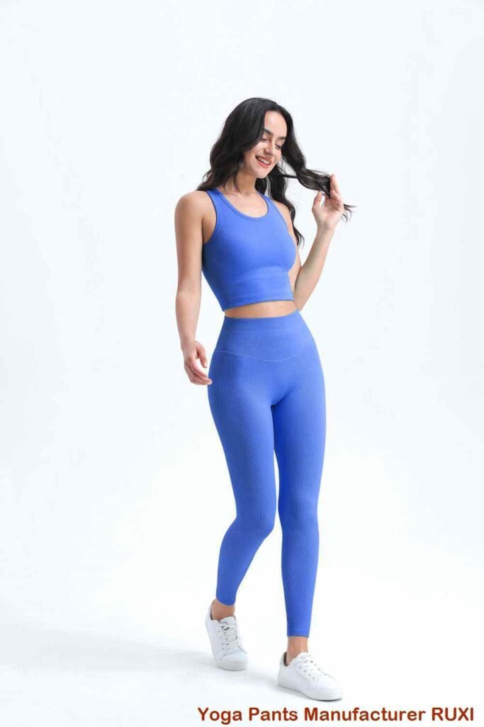 Quần legging yoga dài cạp cao không đường may Ruxi vn848