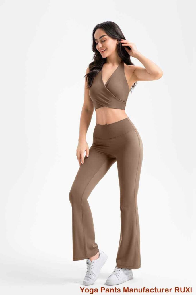 Quần legging ống loe màu vàng tươi Ruxi vn858