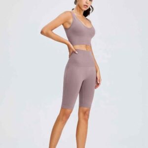 Quần short đạp xe màu đỏ thoải mái cho nữ Ruxi vn3114