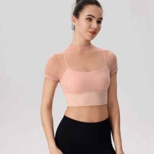 Bộ quần short cạp cao 2 mảnh tập luyện GXIN dành cho nữ