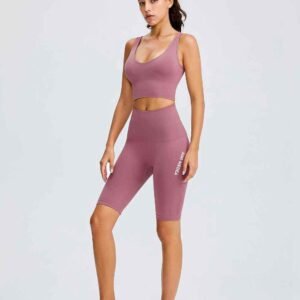 Quần short chạy bộ màu vàng nhẹ cho nữ Ruxi vn3121