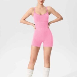 Quần short tập yoga cạp cao màu đỏ cho nữ Ruxi vn3916