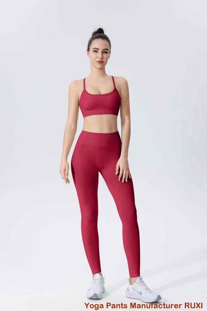 quần legging ống loe màu hồng Ruxi vn328