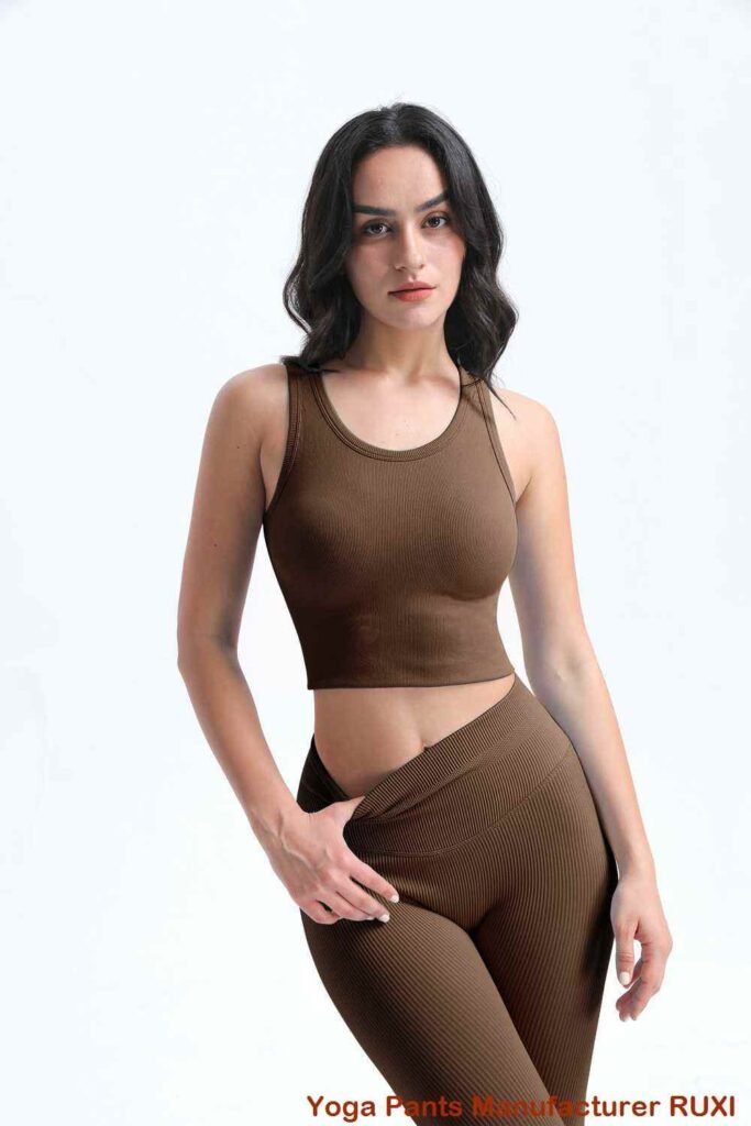 Quần short tập yoga cạp cao có gân cho nữ Ruxi vn528