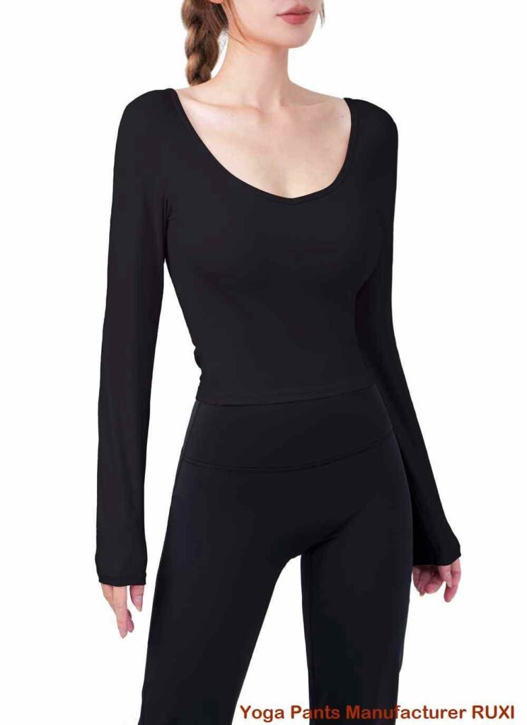 Quần tập yoga legging cạp cao chữ V loe Ruxi vn264